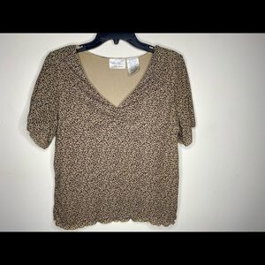 Kathie Lee Animal Print Top